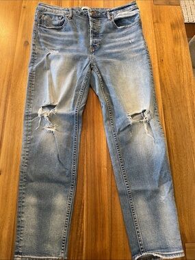Women's Light Wash Ripped Skinny Jeans - Vigoss - Frankie Slim Straight